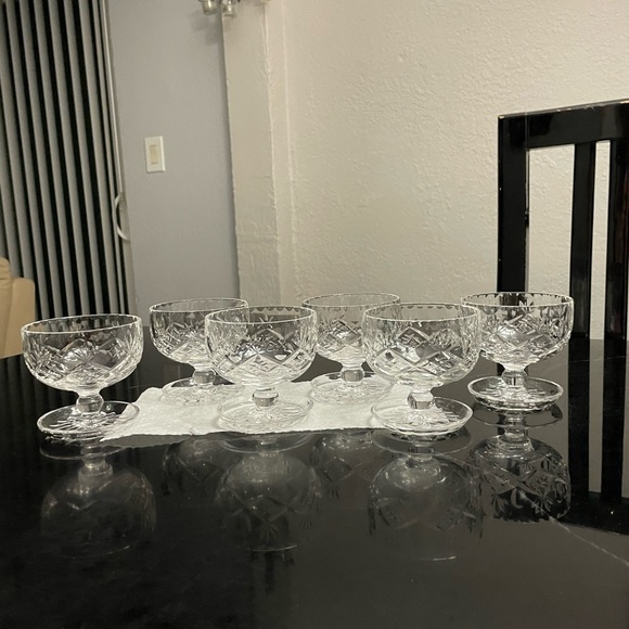 Brierley Crystal sherbert/coupe glasses - Picture 1 of 9